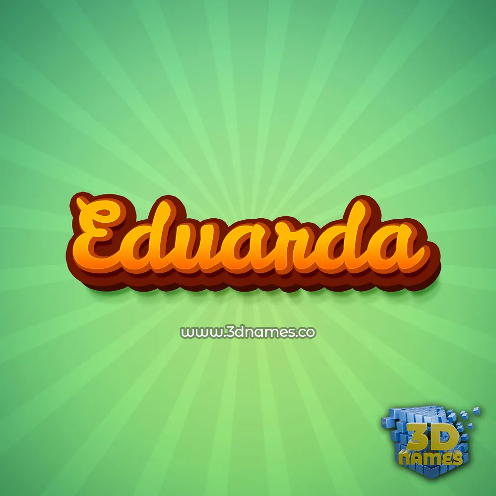 eduarda in Green Rays style - 3D name wallpaper