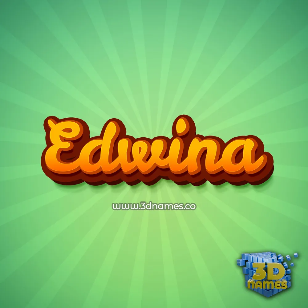 edwina in Green Rays style - 3D name wallpaper