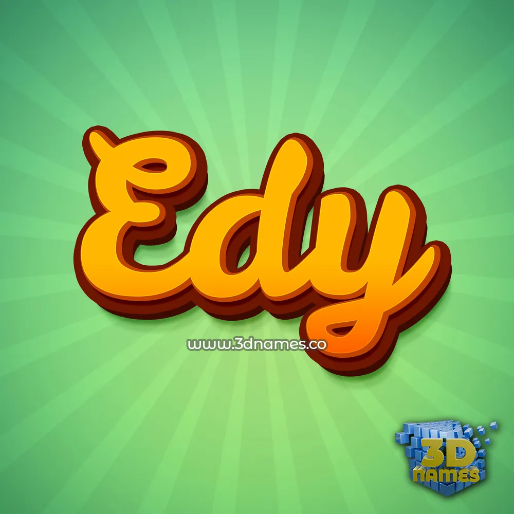 edy in Green Rays style - 3D name wallpaper