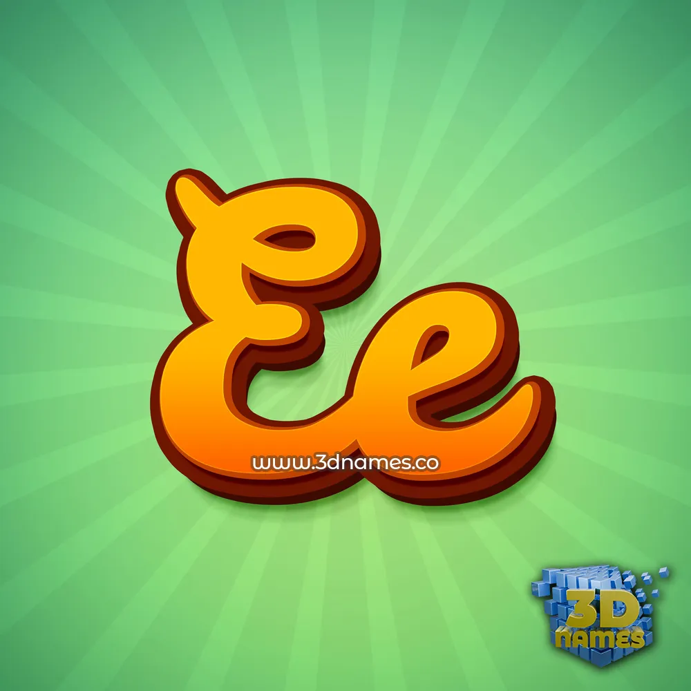 ee in Green Rays style - 3D name wallpaper