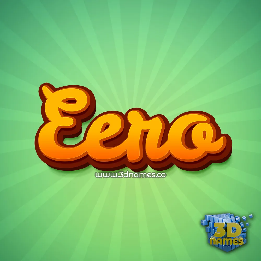 eero in Green Rays style - 3D name wallpaper