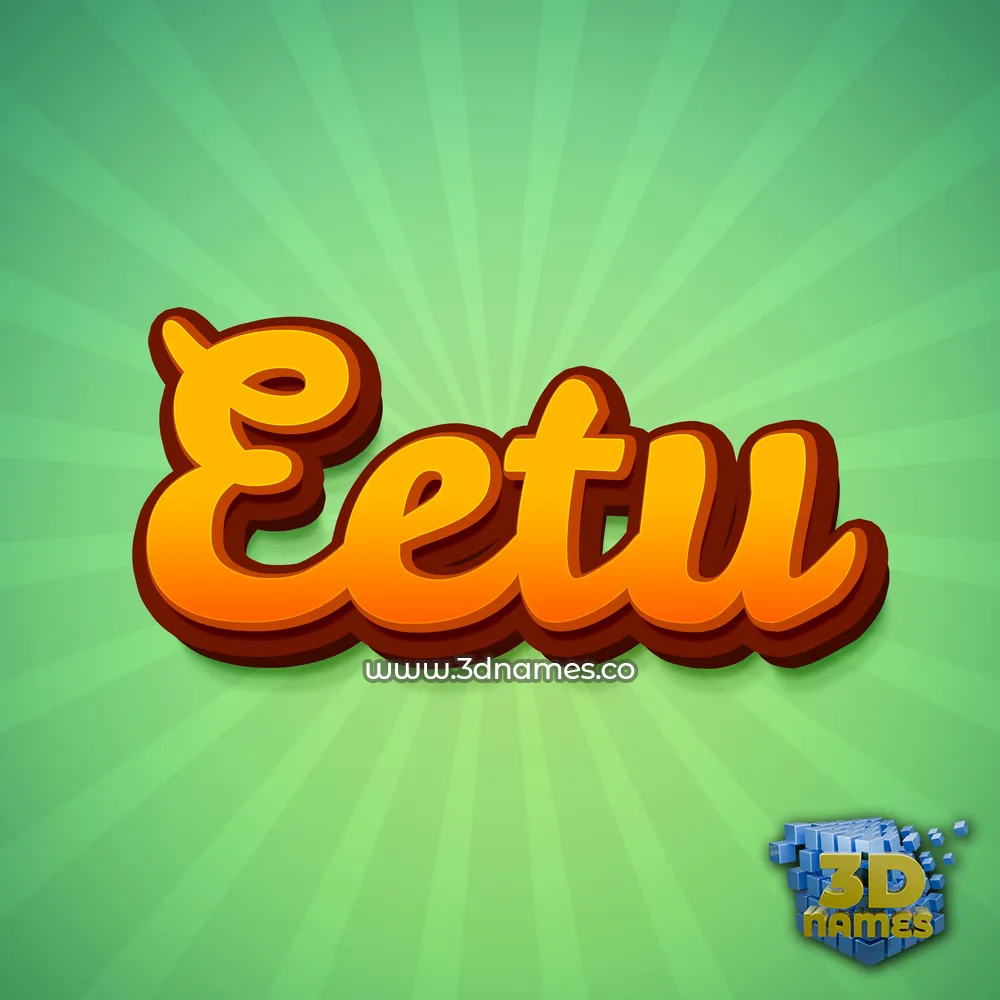 eetu in Green Rays style - 3D name wallpaper