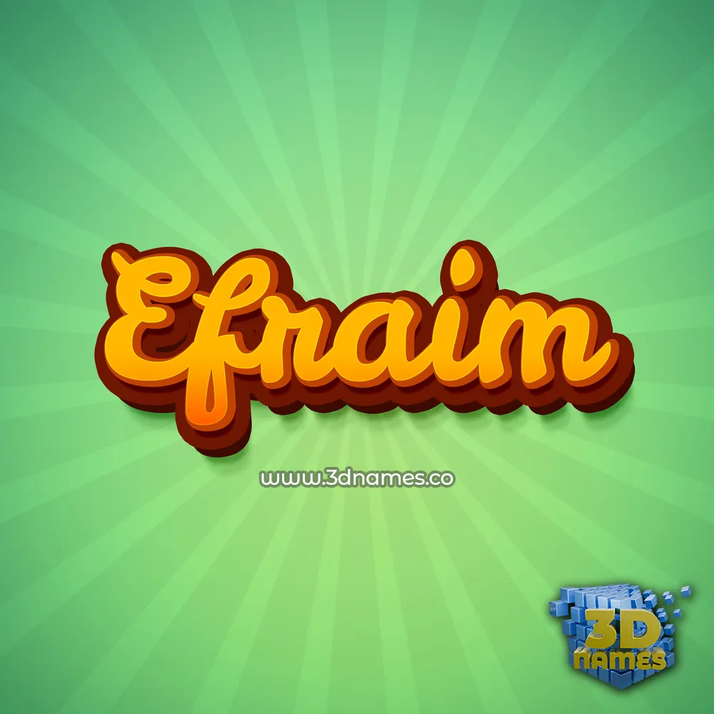 efraim in Green Rays style - 3D name wallpaper