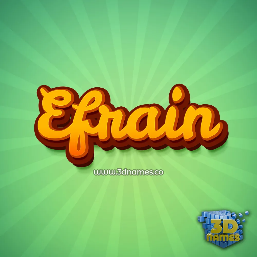 efrain in Green Rays style - 3D name wallpaper