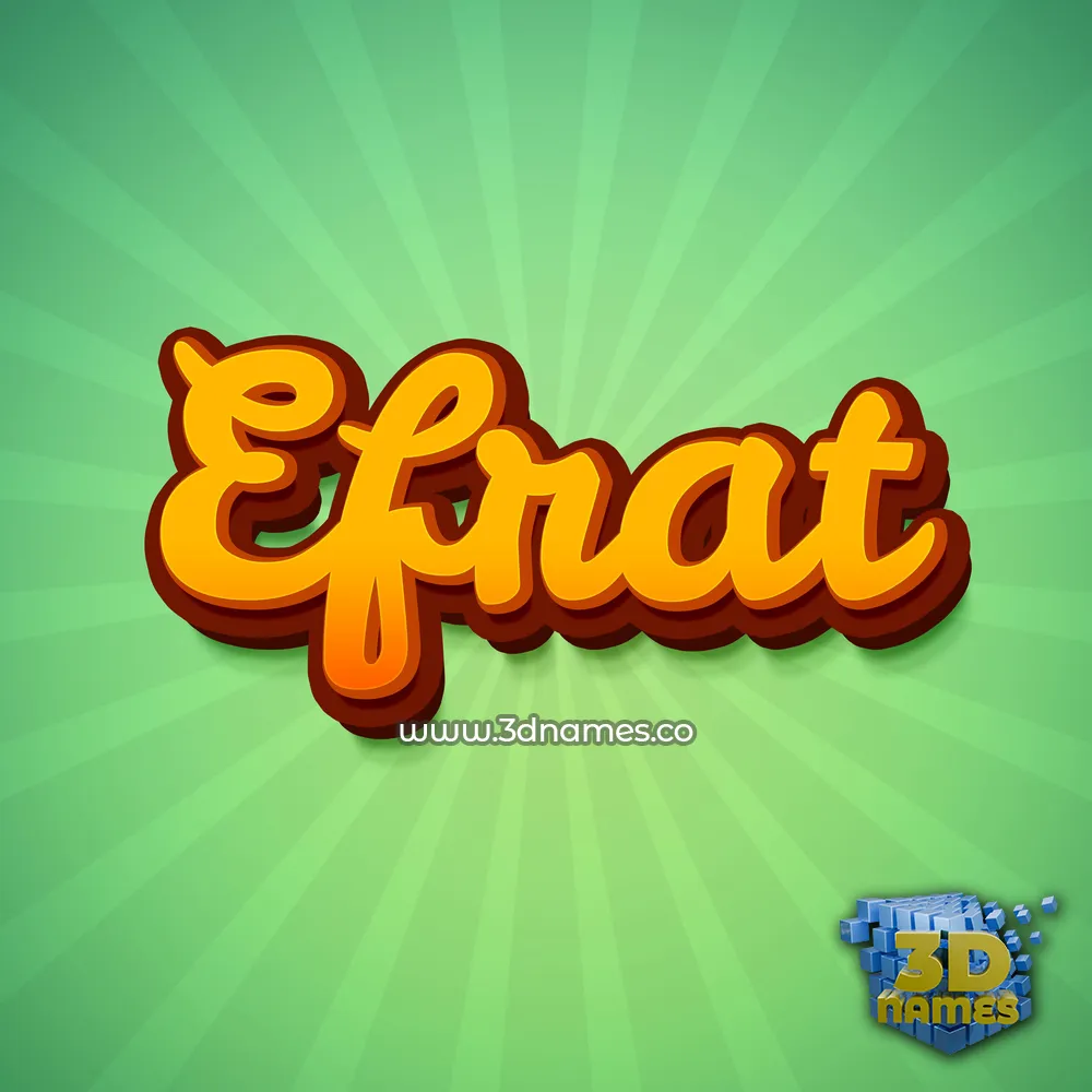 efrat in Green Rays style - 3D name wallpaper