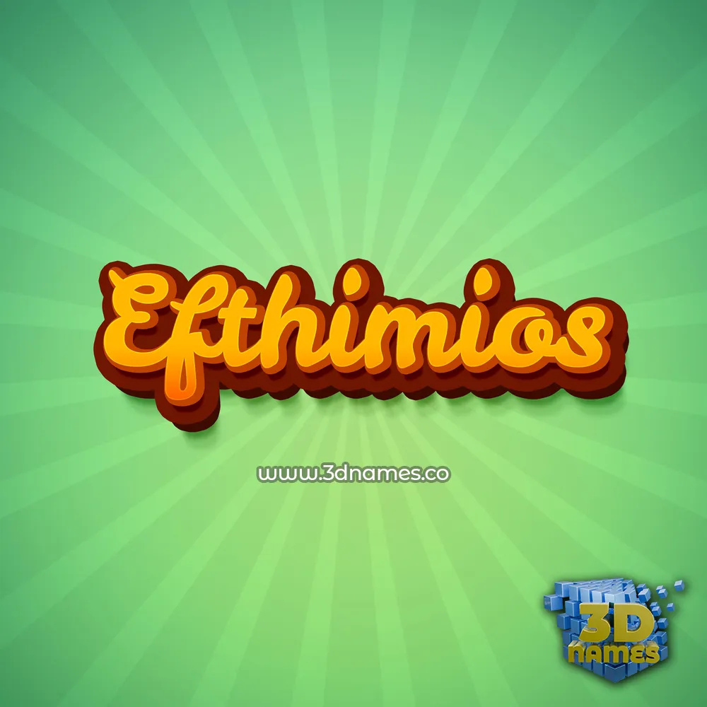 efthimios in Green Rays style - 3D name wallpaper