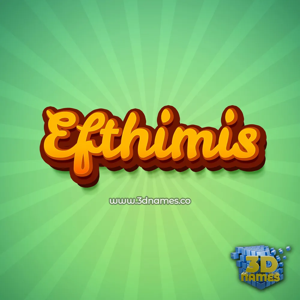 efthimis in Green Rays style - 3D name wallpaper