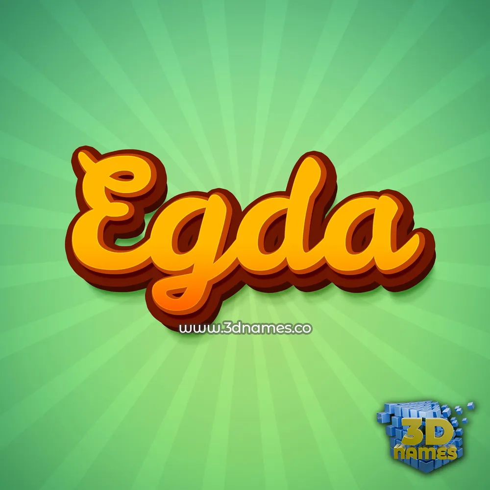 egda in Green Rays style - 3D name wallpaper