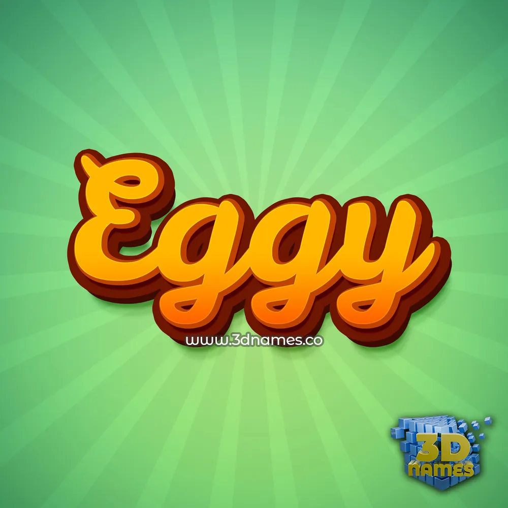 eggy in Green Rays style - 3D name wallpaper