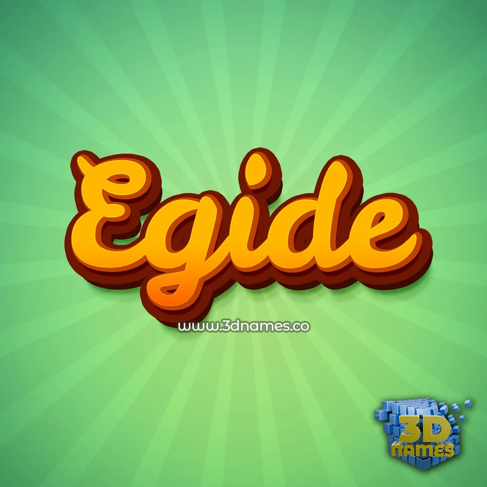 egide in Green Rays style - 3D name wallpaper
