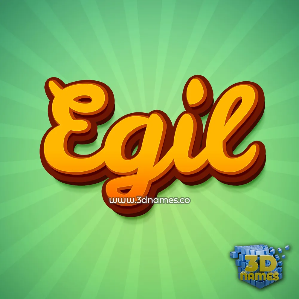 egil in Green Rays style - 3D name wallpaper