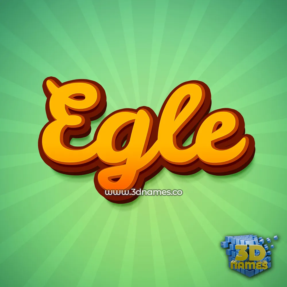 egle in Green Rays style - 3D name wallpaper