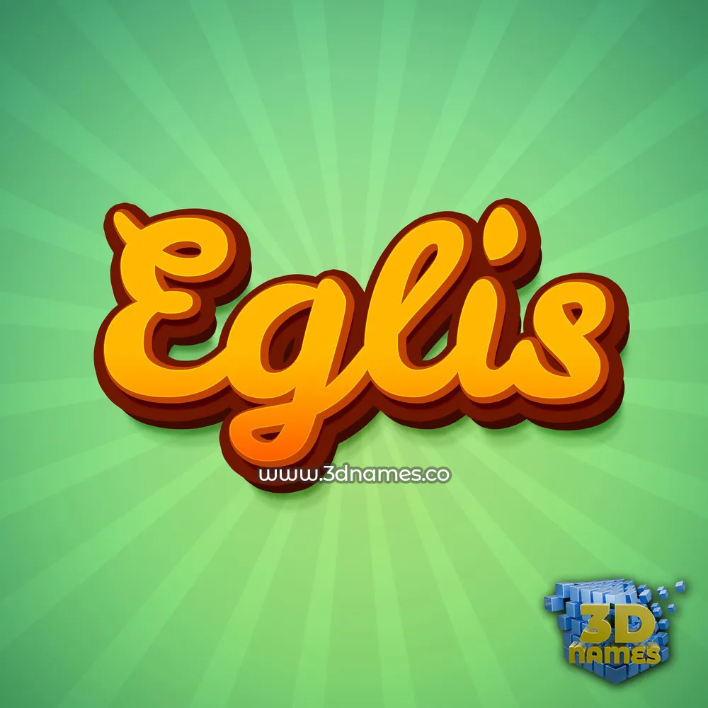 eglis in Green Rays style - 3D name wallpaper