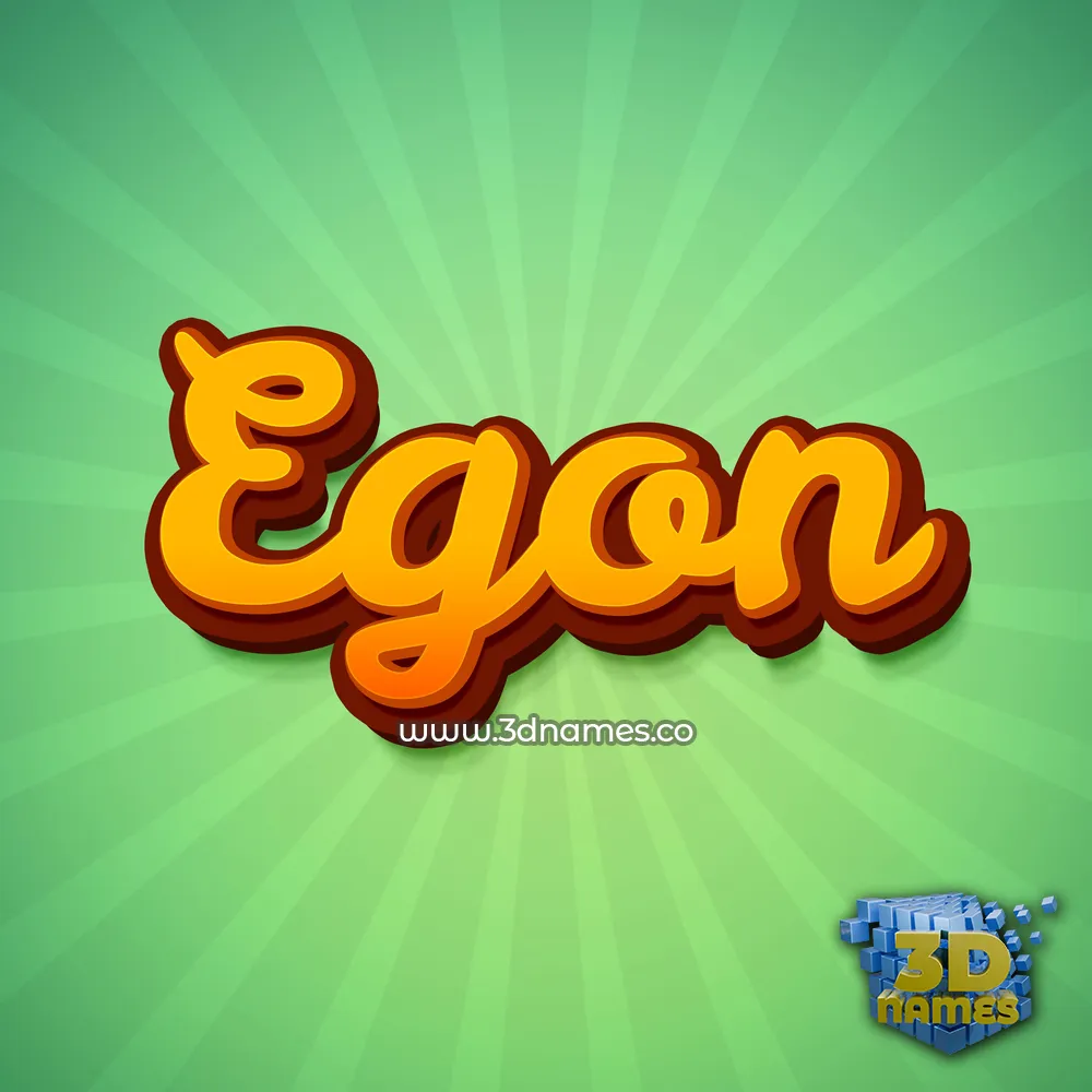 egon in Green Rays style - 3D name wallpaper