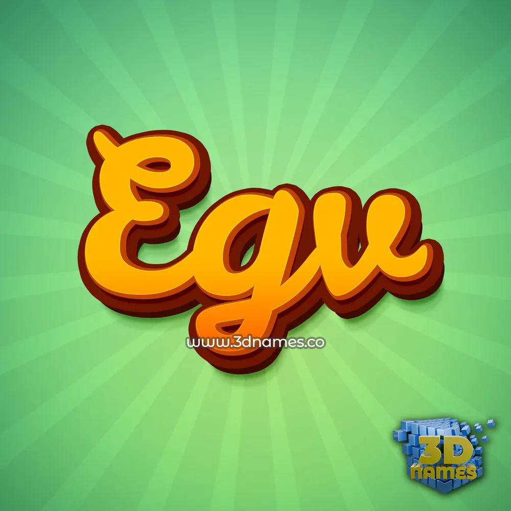 egv in Green Rays style - 3D name wallpaper