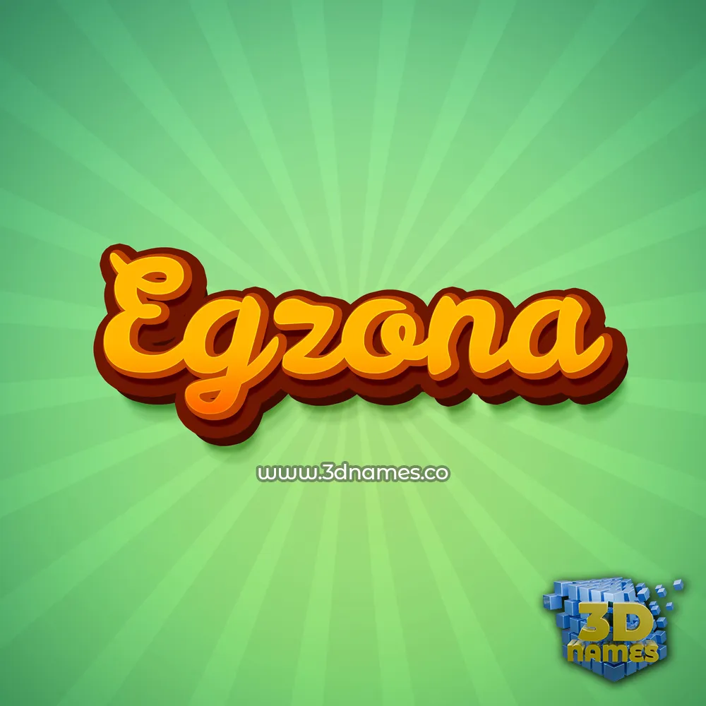 egzona in Green Rays style - 3D name wallpaper