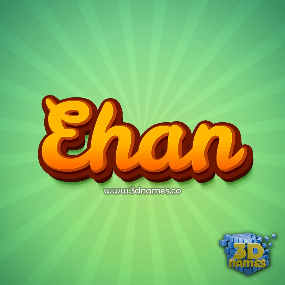 ehan in Green Rays style - 3D name wallpaper