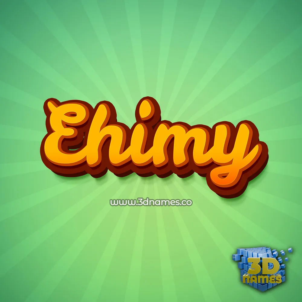 ehimy in Green Rays style - 3D name wallpaper