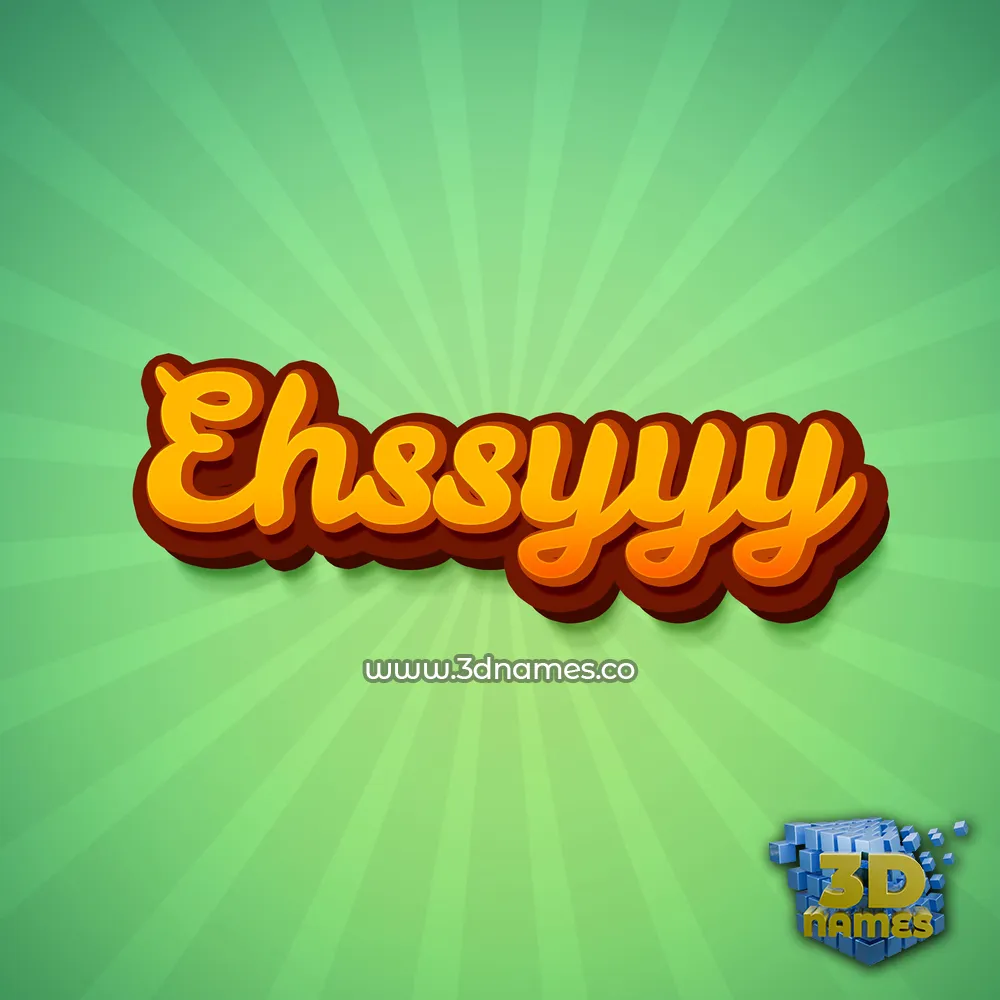 ehssyyy in Green Rays style - 3D name wallpaper
