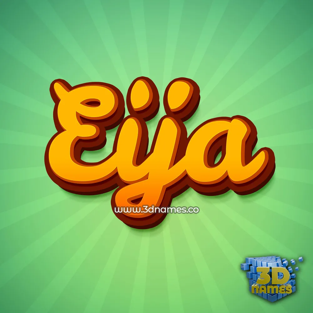 eija in Green Rays style - 3D name wallpaper