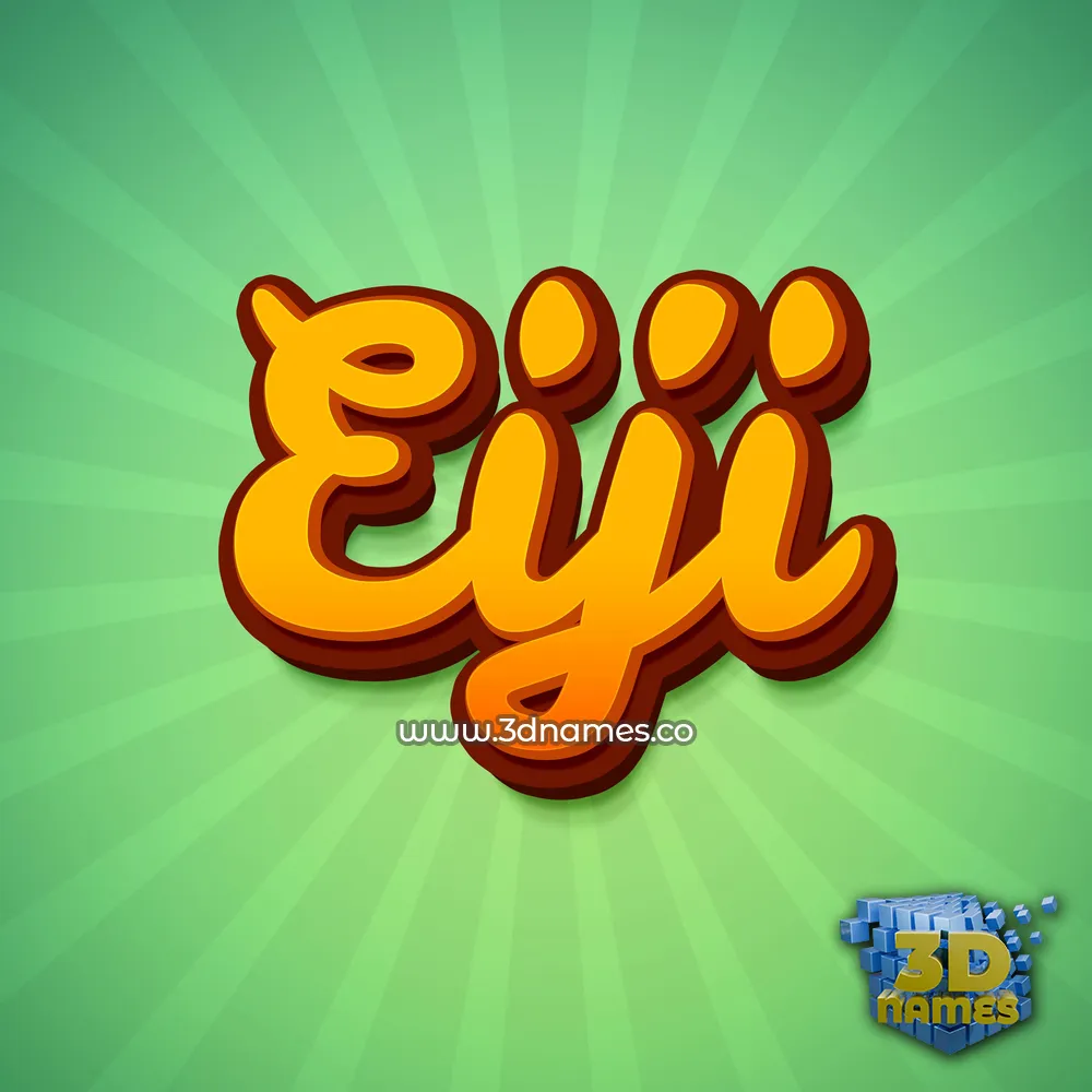 eiji in Green Rays style - 3D name wallpaper