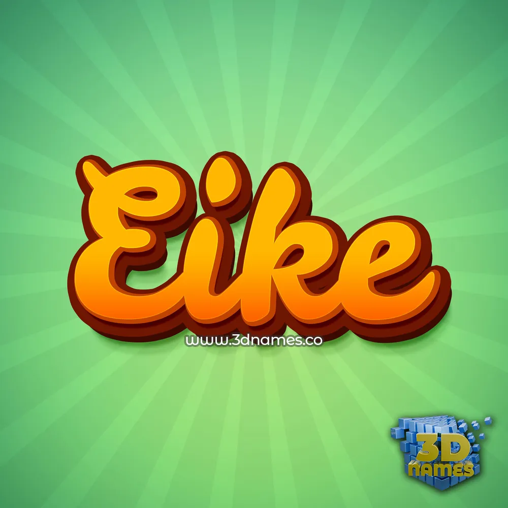 eike in Green Rays style - 3D name wallpaper