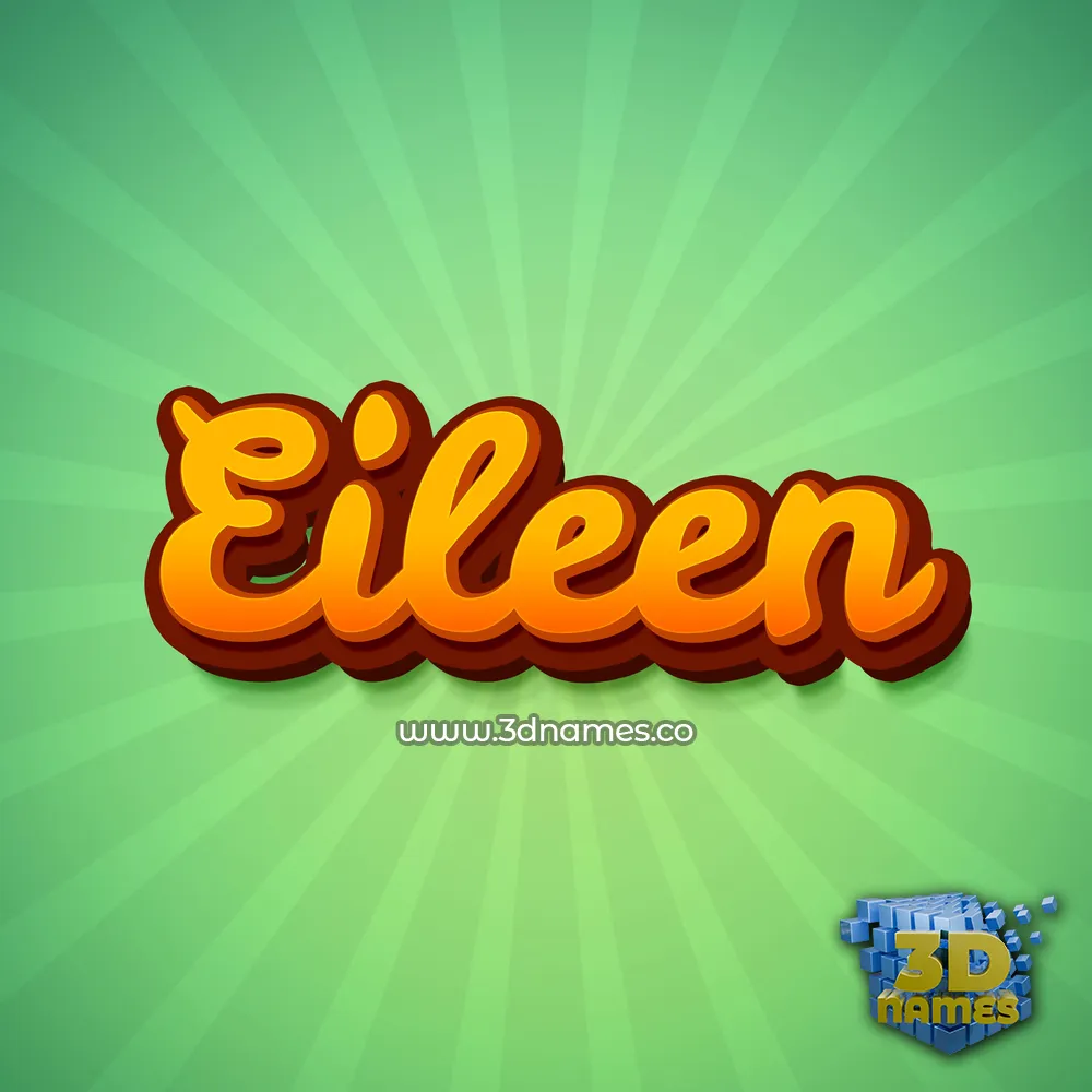 eileen in Green Rays style - 3D name wallpaper