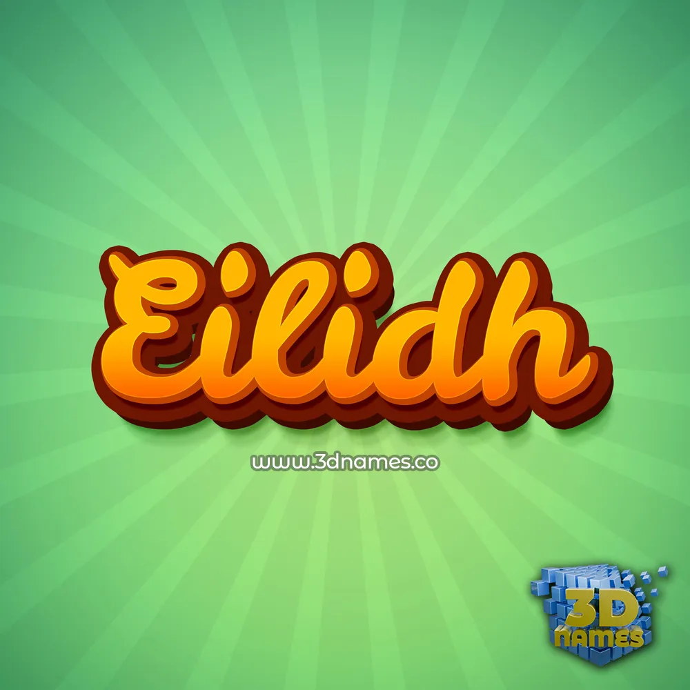 eilidh in Green Rays style - 3D name wallpaper