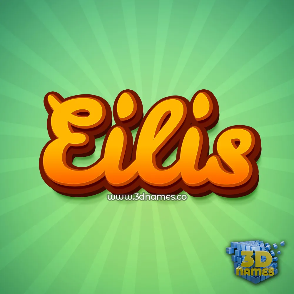 eilis in Green Rays style - 3D name wallpaper
