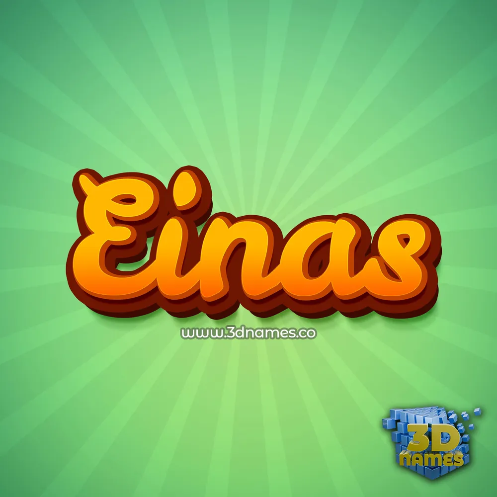 einas in Green Rays style - 3D name wallpaper