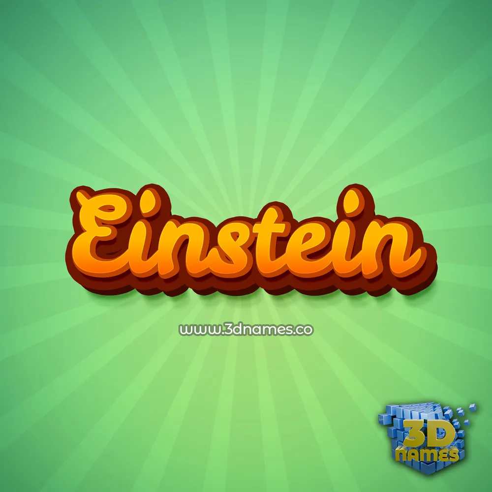 einstein in Green Rays style - 3D name wallpaper