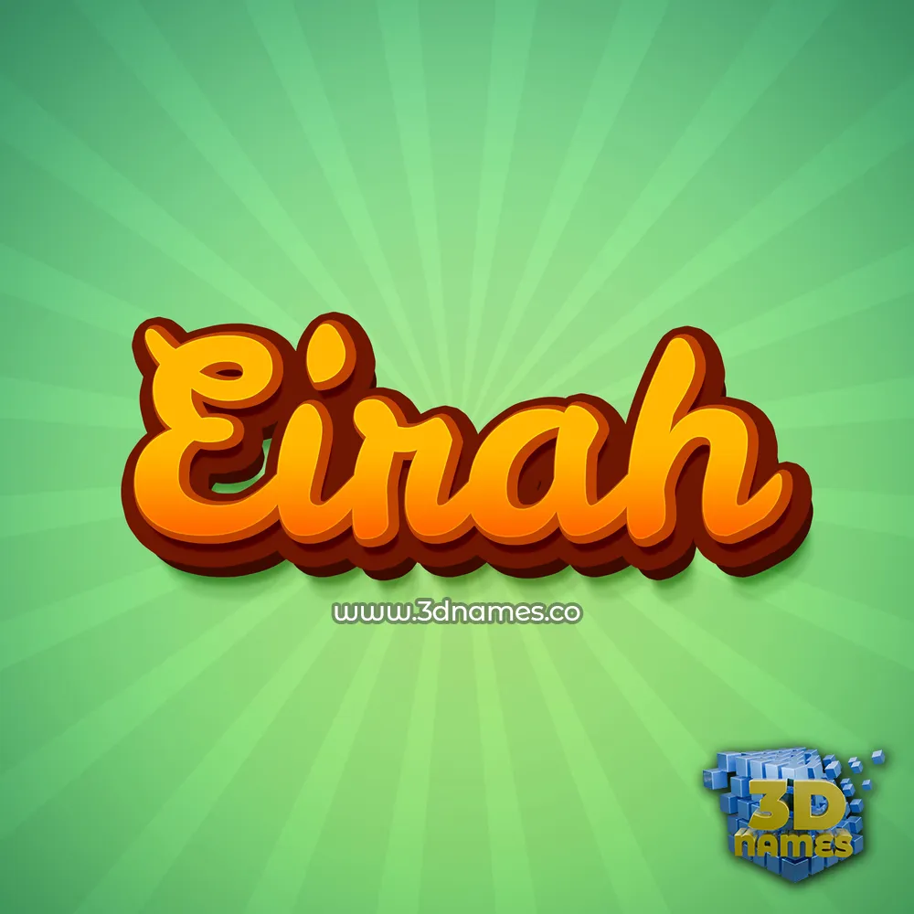 eirah in Green Rays style - 3D name wallpaper