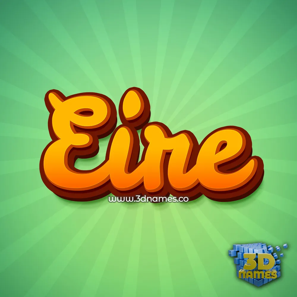 eire in Green Rays style - 3D name wallpaper
