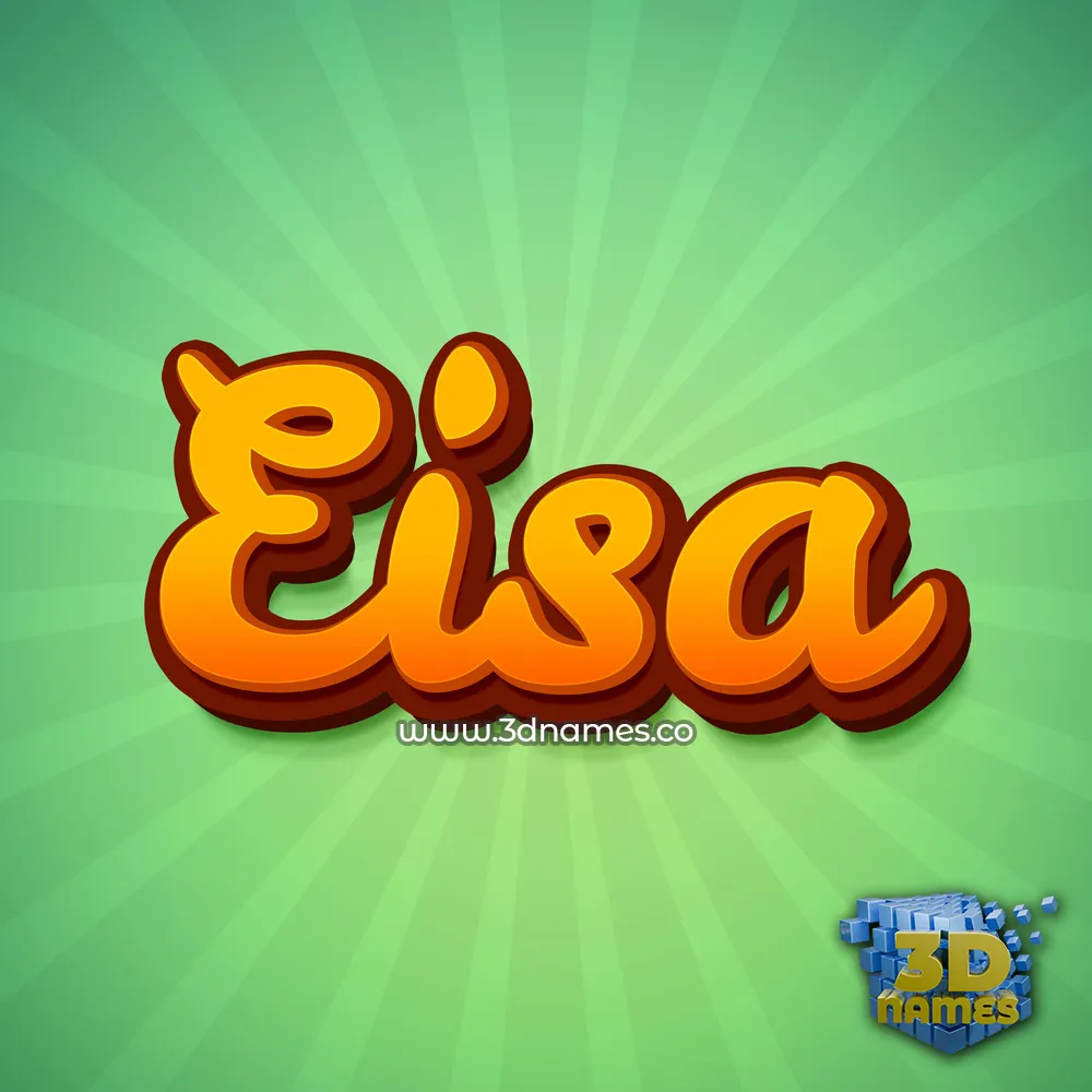 eisa in Green Rays style - 3D name wallpaper