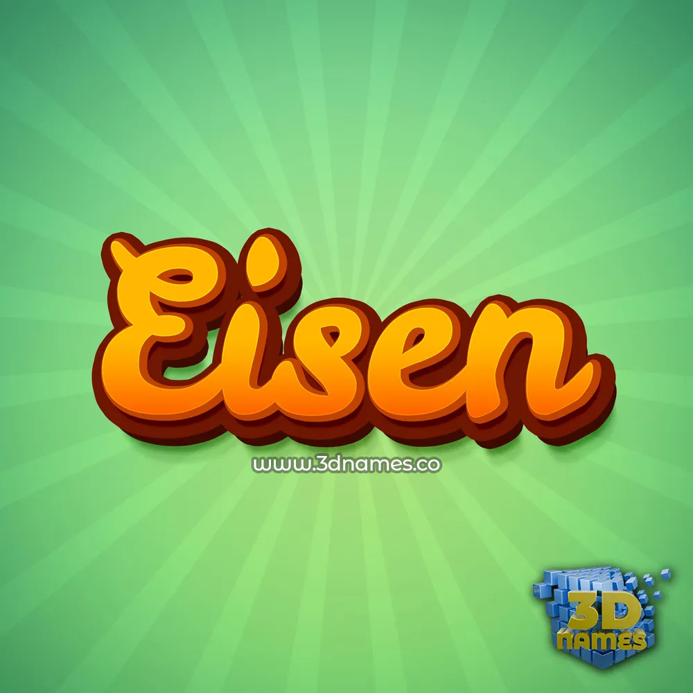 eisen in Green Rays style - 3D name wallpaper