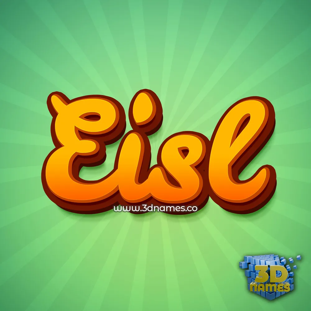 eisl in Green Rays style - 3D name wallpaper