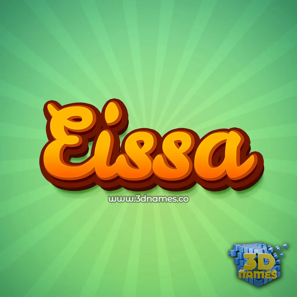 eissa in Green Rays style - 3D name wallpaper
