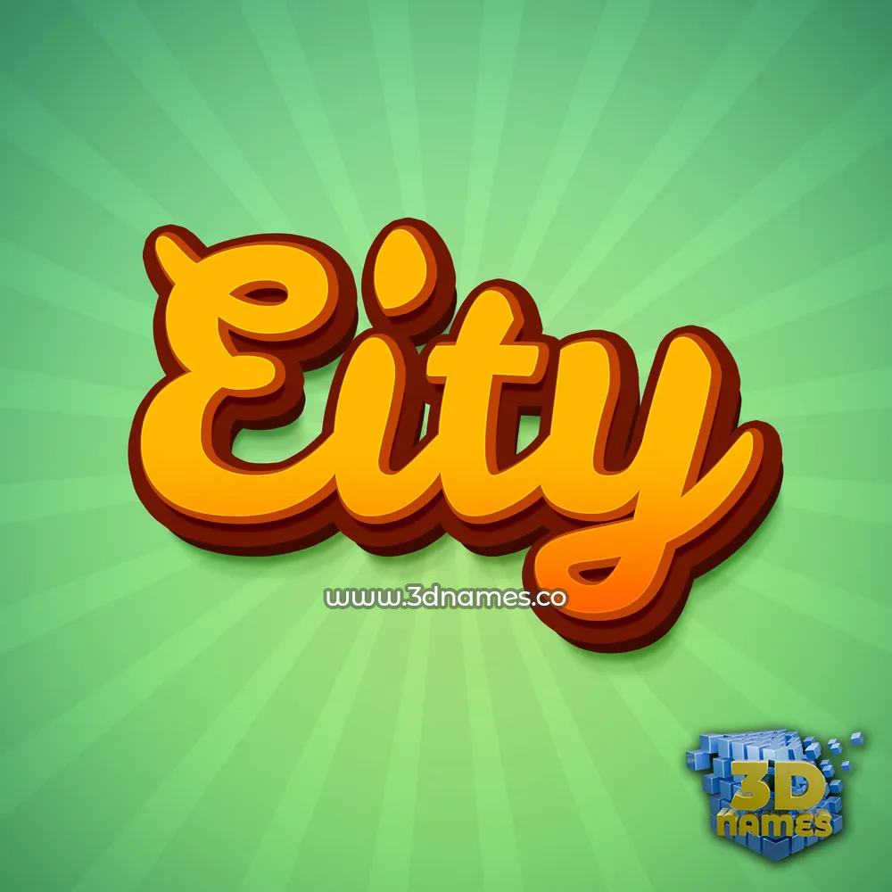 eity in Green Rays style - 3D name wallpaper