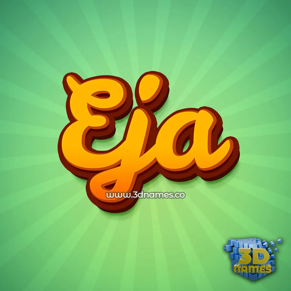 eja in Green Rays style - 3D name wallpaper