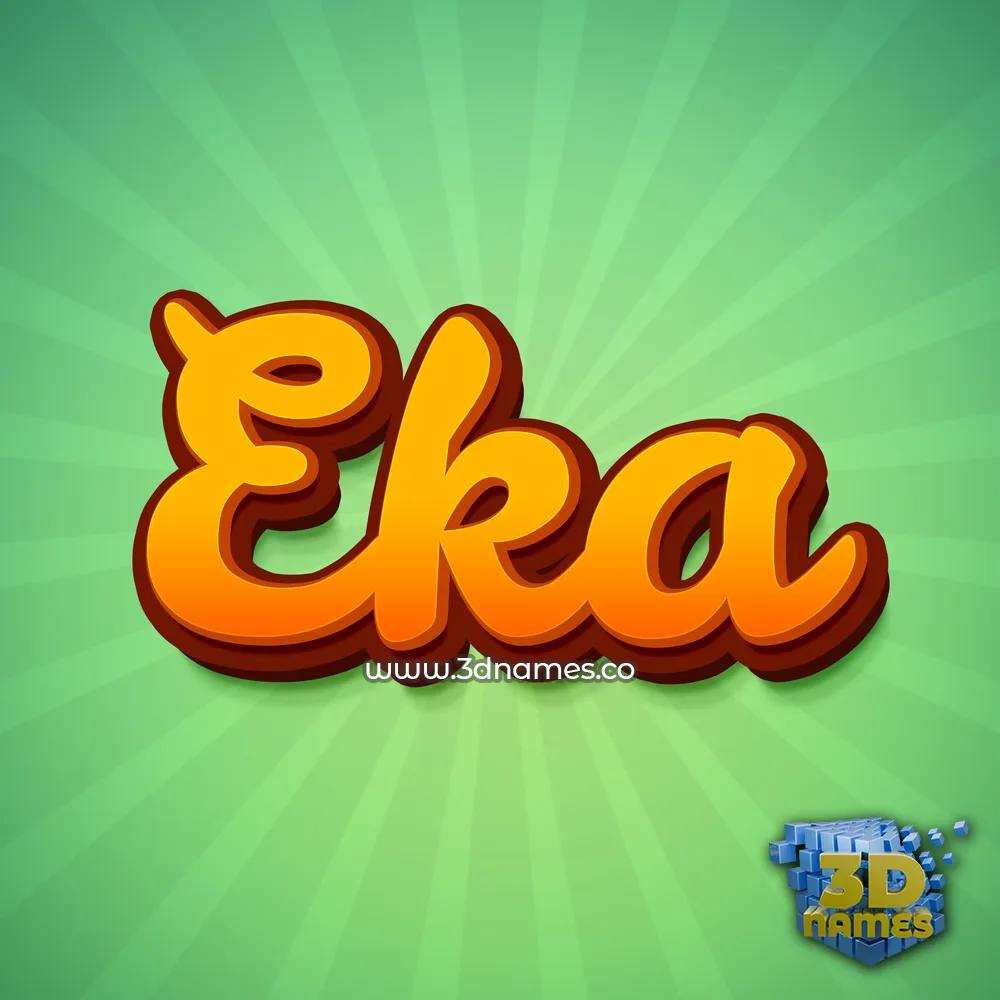 eka in Green Rays style - 3D name wallpaper