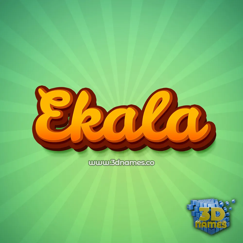 ekala in Green Rays style - 3D name wallpaper