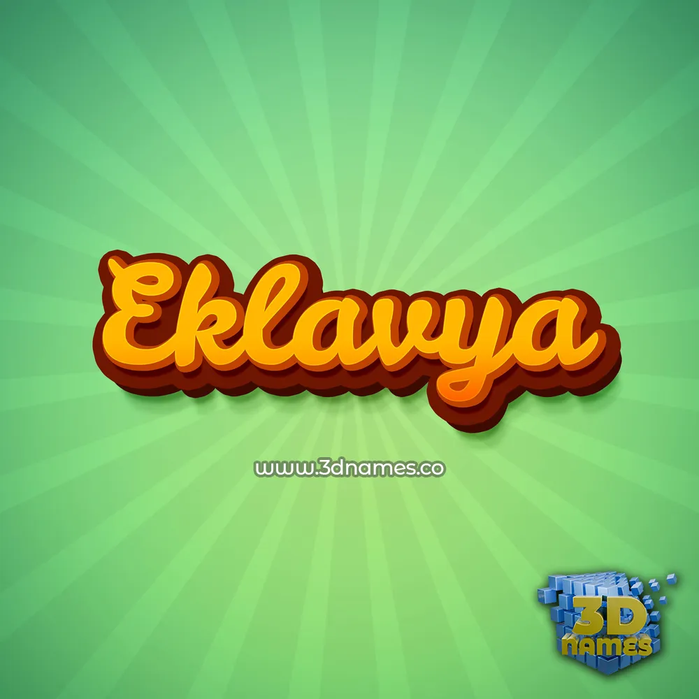 eklavya in Green Rays style - 3D name wallpaper