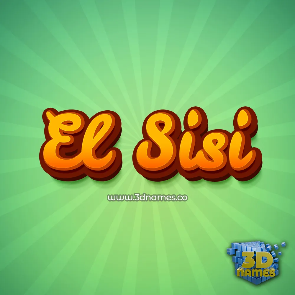 el sisi in Green Rays style - 3D name wallpaper