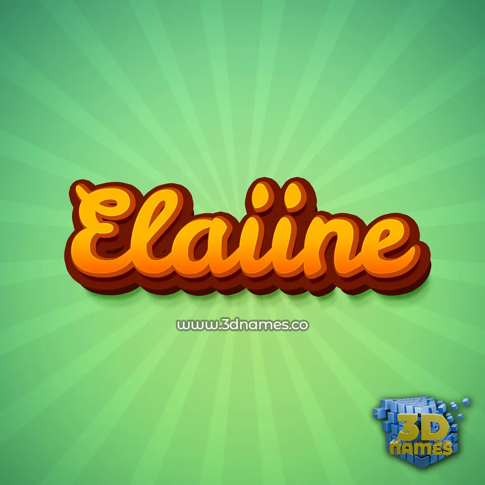 elaiine in Green Rays style - 3D name wallpaper