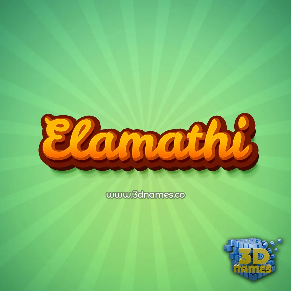 elamathi in Green Rays style - 3D name wallpaper