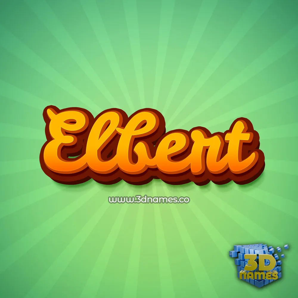 elbert in Green Rays style - 3D name wallpaper