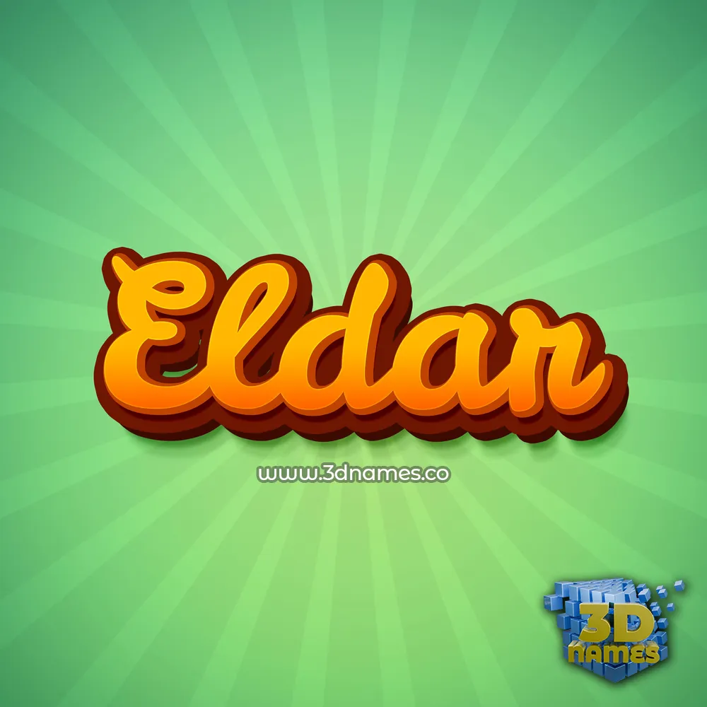 eldar in Green Rays style - 3D name wallpaper