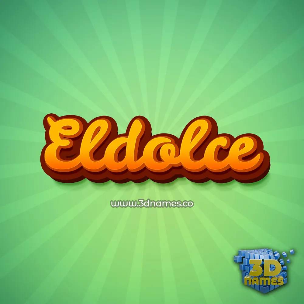 eldolce in Green Rays style - 3D name wallpaper