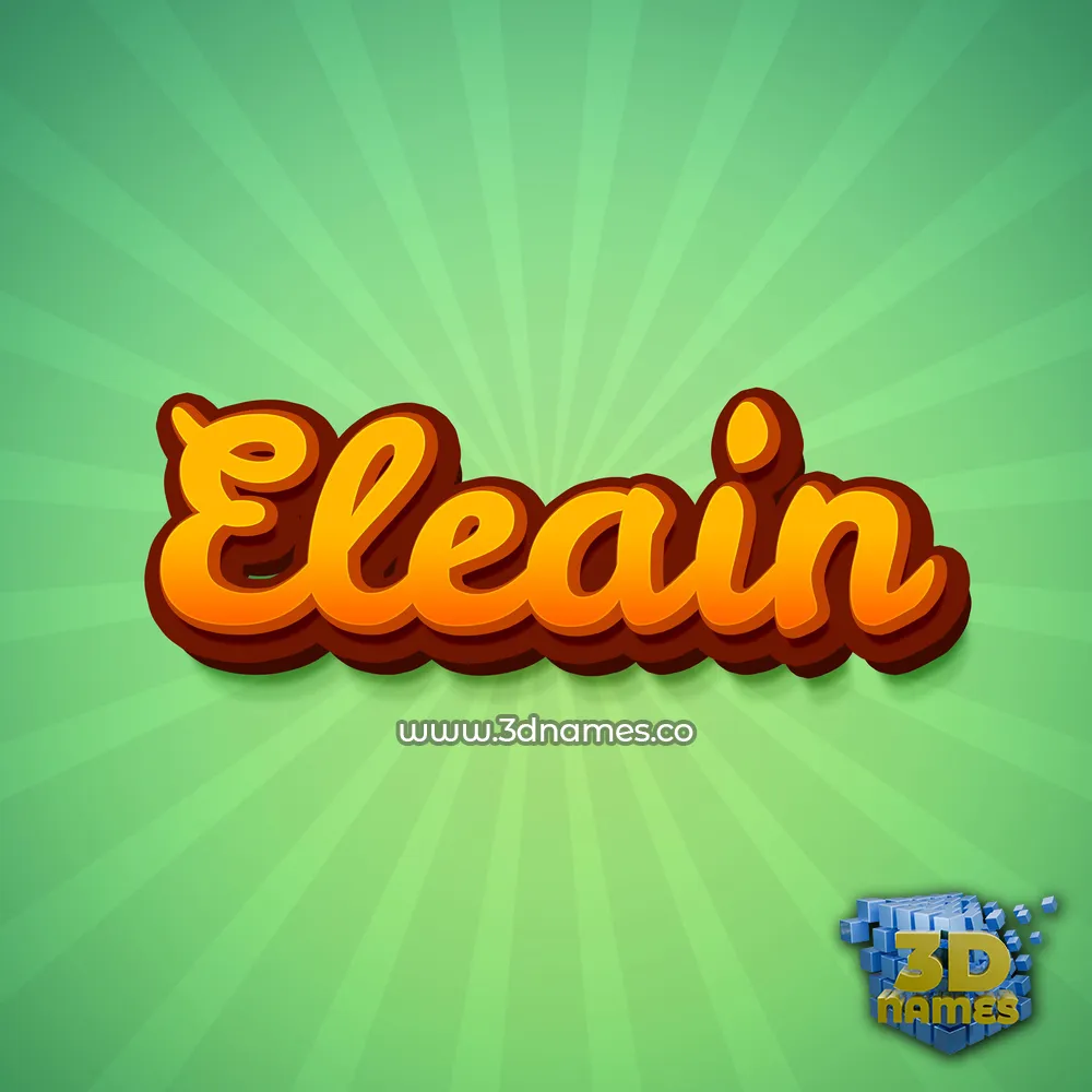 eleain in Green Rays style - 3D name wallpaper