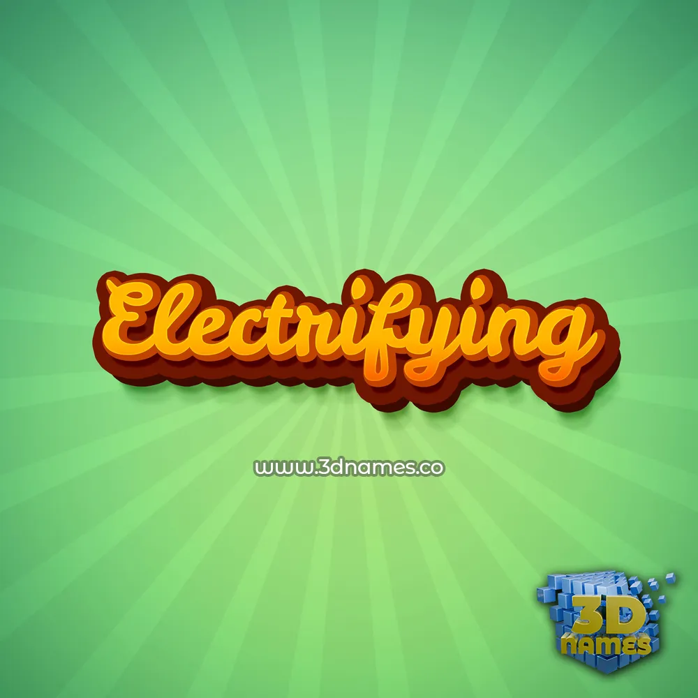 electrifying in Green Rays style - 3D name wallpaper